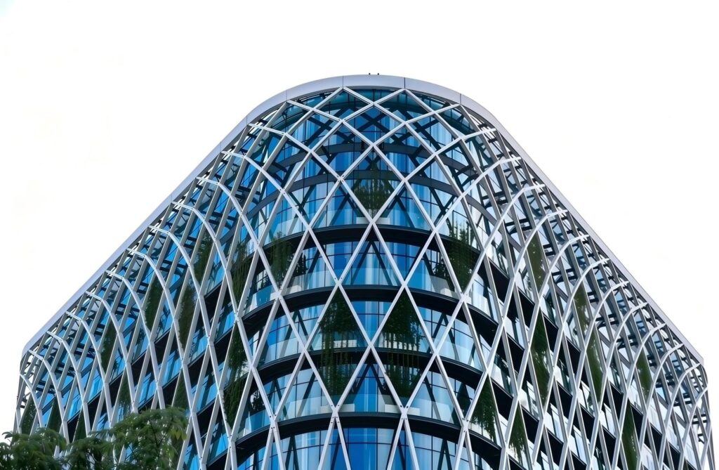 commercial-diagrid-aluminum-glass-curtain-wall-project
